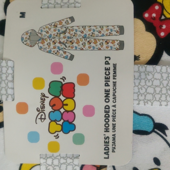 BNWT Disney Tsum Tsum hooded one piece PJ Medium - Picture 3 of 3